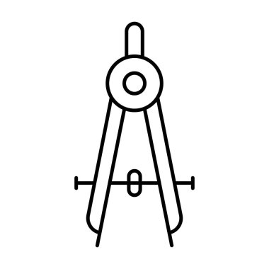 Çizim aracı, satır tasarımında pusula vektörü 