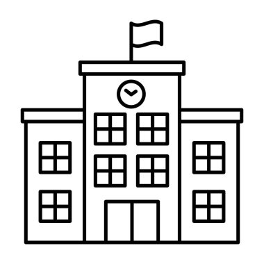 Eğitim enstitüsü, vektör dizaynında okul binası 