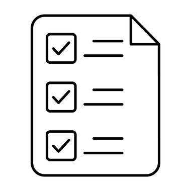 Kontrol listesi, satır dizaynında görev listesi vektörü 