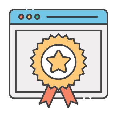 Popüler web konsepti, web kalitesi düz tasarım  