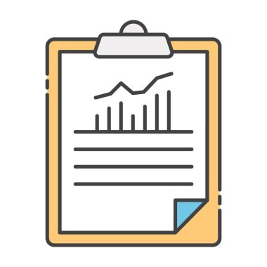 İş verileri panodaki bilgi tarafından sunuluyor, düz tasarım iş raporu simgesi 