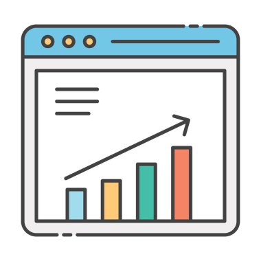 İş ilerlemesi grafiği, iş büyümesinin sabit simgesi, gelir büyümesi kavramı 