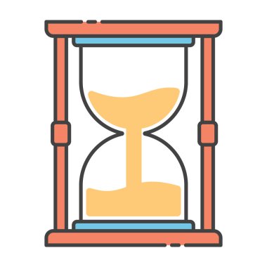 Eski zaman tutma ekipmanları, beyaz arkaplanda izole edilmiş kum saati simgesi 