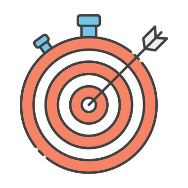 Dart tahtasına ok darbesi, hedef simgenin hedef vektörü 