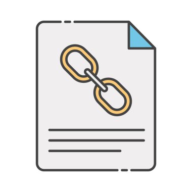 Hiper bağlantı belgesi, düz vektör tasarımı 