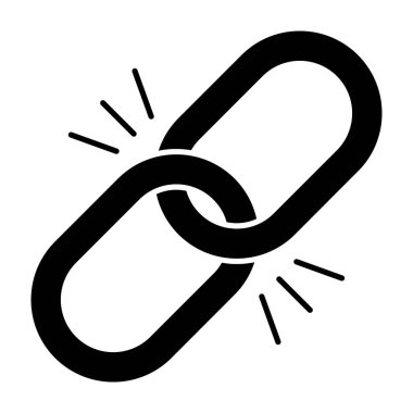 Katı dizayndaki kırık bağlantının simgesi 