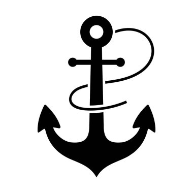 Liman aracı tekne çapa sağlam simgesi