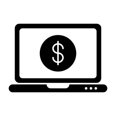 İş web sitesi, çevrimiçi iş simgesi tasarımı vektörü 