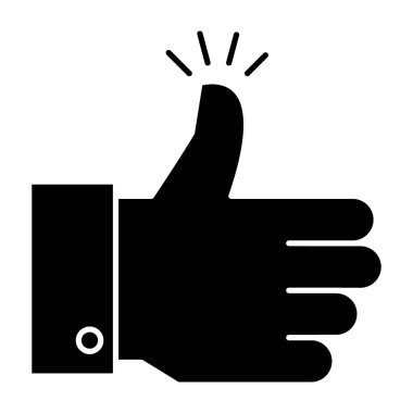 İşareti gibi başparmak yukarı katı simgesi 