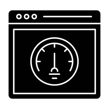 İnternet hız limitinin ve web hız simgesinin katı tasarım denemesi