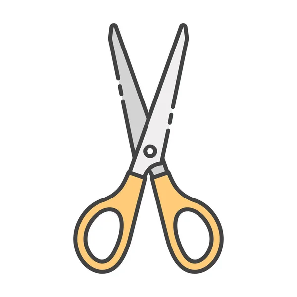 Cutting Tool Scissor Icon Flat Design — Stock Vector