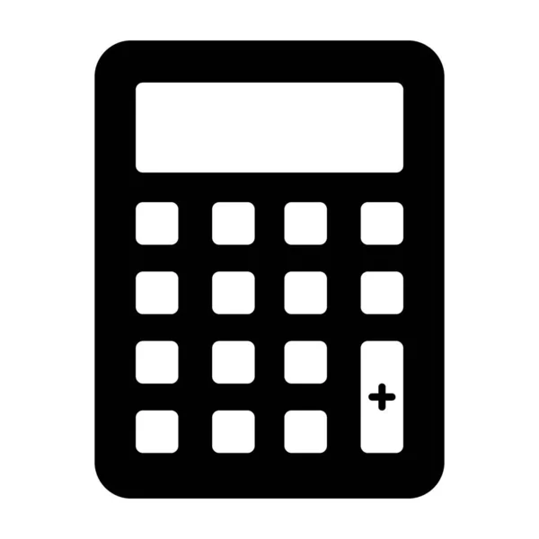 Účetní Přístroj Vektor Kalkulačky Glyfovém Designu — Stockový vektor