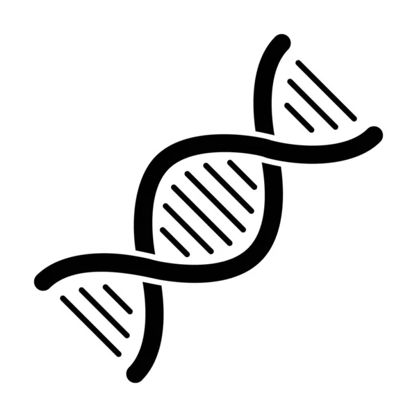 Deoxyribonucleic Acid Dna Icon Solid Style — Stock Vector