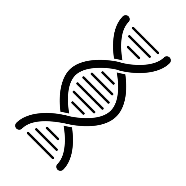 Acide Désoxyribonucléique Comme Icône Adn Dans Style Solide — Image vectorielle