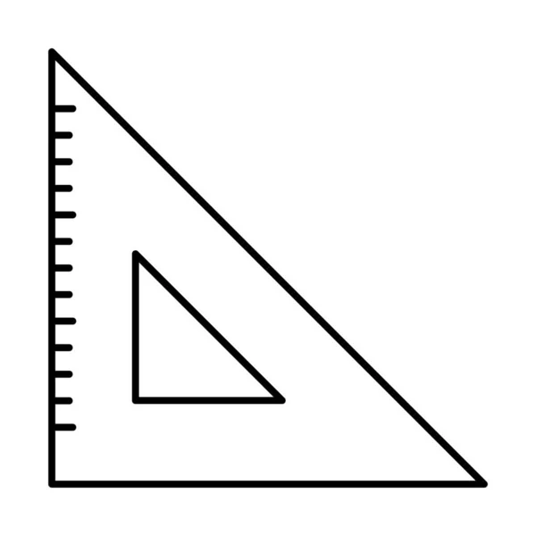 Geometrie Werkzeug Dreieck Lineal Liniendesign — Stockvektor