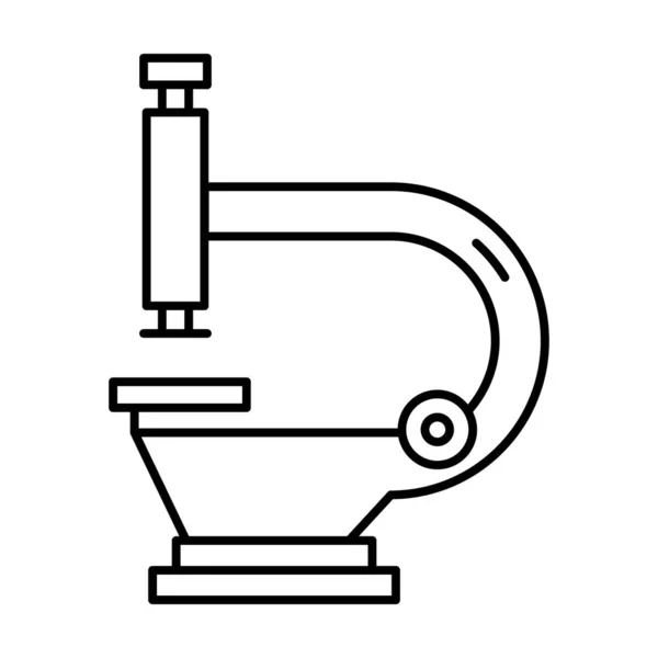 Лабораторный Прибор Значок Микроскопа Белом Фоне — стоковый вектор