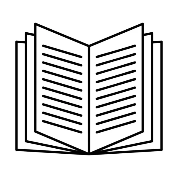 Учебное Время Иконка Чтения Книг Линейном Стиле — стоковый вектор