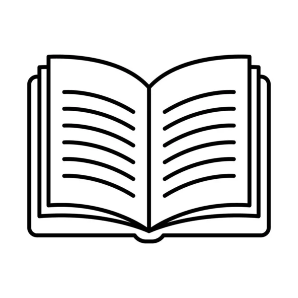 Tiempo Estudio Del Estudiante Icono Lectura Libros Estilo Línea — Vector de stock