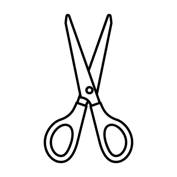 Cutting Tool Scissor Icon Line Design — 스톡 벡터