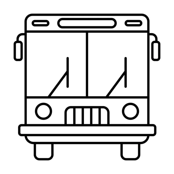 Symbol Des Schulbusvektors Zeilensymbol Stil — Stockvektor