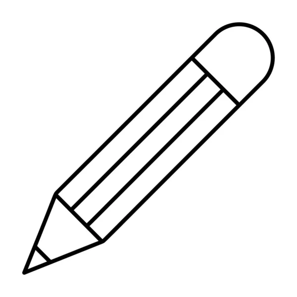 Outil Écriture Comme Icône Crayon Dans Vecteur Ligne — Image vectorielle