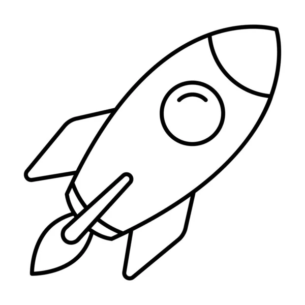 Spacecraft Transport Rocket Icon Line Vector Style — Stock Vector