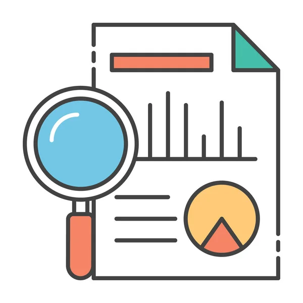 Informe Auditoría Datos Empresariales Icono Análisis Empresarial Estilo Diseño Plano — Vector de stock