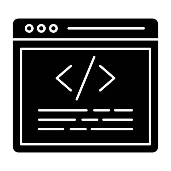 Програмування Веб Інтерфейсу Кодування Веб Сайту Заповнений Векторний Стиль — стоковий вектор