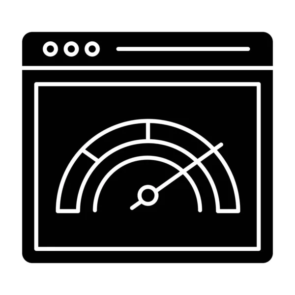 Probando Límite Velocidad Internet Icono Velocidad Web Diseño Sólido — Vector de stock