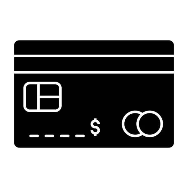 Banking Zahlungsmethode Atm Kartensymbol Gefüllten Vektor — Stockvektor