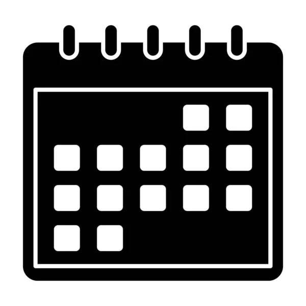Запис Подій Або Даних Піктограма Календаря Ізольовано Білому Тлі — стоковий вектор