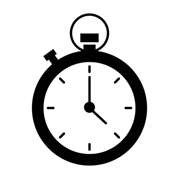 Countdown Chronometer Stoppuhr Symbol Flachen Vektordesign — Stockvektor