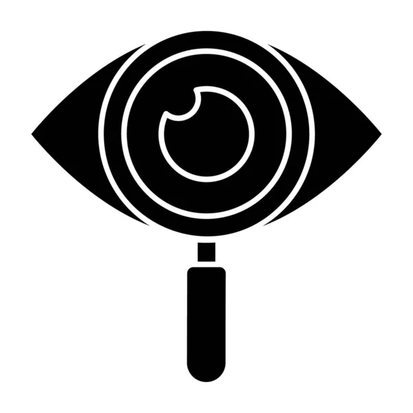 Cyber Concept Ασφάλειας Eye Monitoring Icon Glyph Design — Διανυσματικό Αρχείο