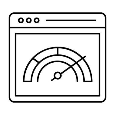 İnternet hız sınırı test ediliyor, satır tasarımında web hız simgesi