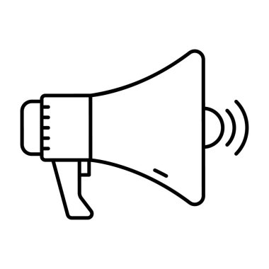 Tanıtım aracı, satır biçiminde megafon simgesi