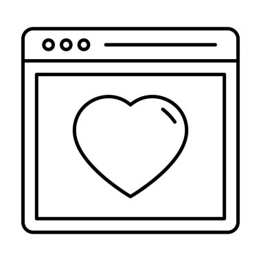 Favori web sitesi vektör çizgisi tasarımı 