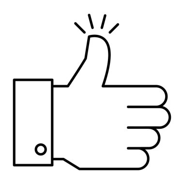 İşareti gibi başparmak yukarı satırı simgesi 