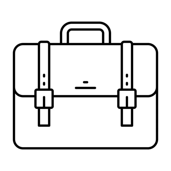 Business Briefcase Portfolio Vector Line Design — Stock Vector