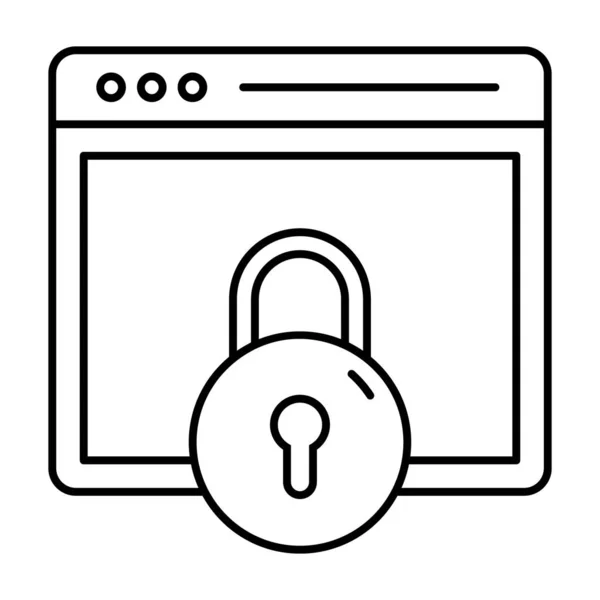 Concepto Protección Del Sitio Web Icono Seguridad Página Web Diseño — Vector de stock