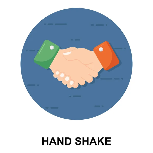 Duas Mãos Humanas Tremer Símbolo Ícone Aperto Mão Negócios — Vetor de Stock