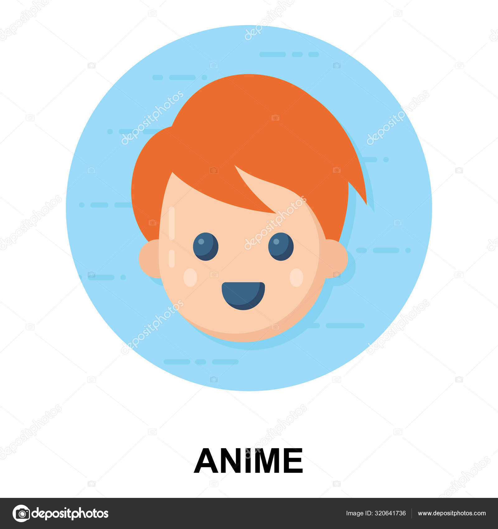 Anime Cartoon Flat Icon Isolated Vector Anime Comic Face Sign Stock Vector  by ©vectorspoint 320641736