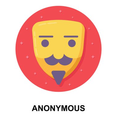 Komedi ve trajedi maskesi düz stil.