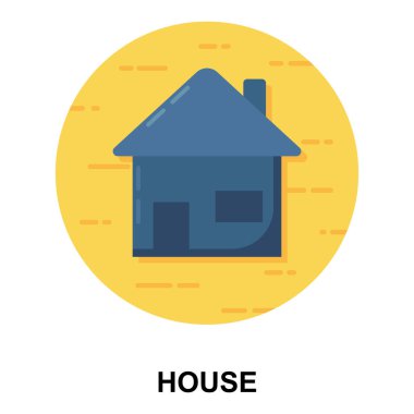 İzole edilmiş arkaplanda düz biçimdeki ev simgesi.
