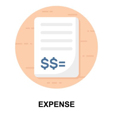 Düz tasarımda masraf simgesi konsepti üzerine dolar..