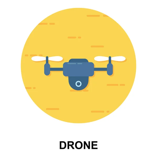 Cámara Drone Vector Icono Tecnología Moderna Estilo Plano — Archivo Imágenes Vectoriales