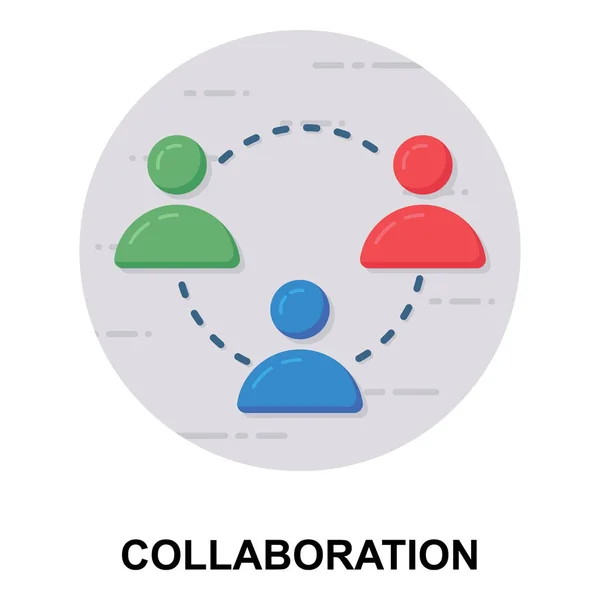 Drie Mensen Verbonden Samen Concept Van Team Samenwerking Icoon — Stockvector