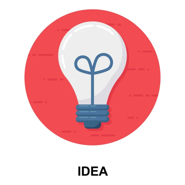 Light Bulb Concept Idea Icon Flat Design — Stock Vector