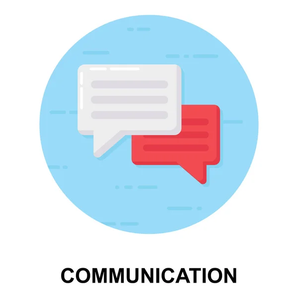 Deux Bulle Chat Icône Communication Vecteur Plat — Image vectorielle
