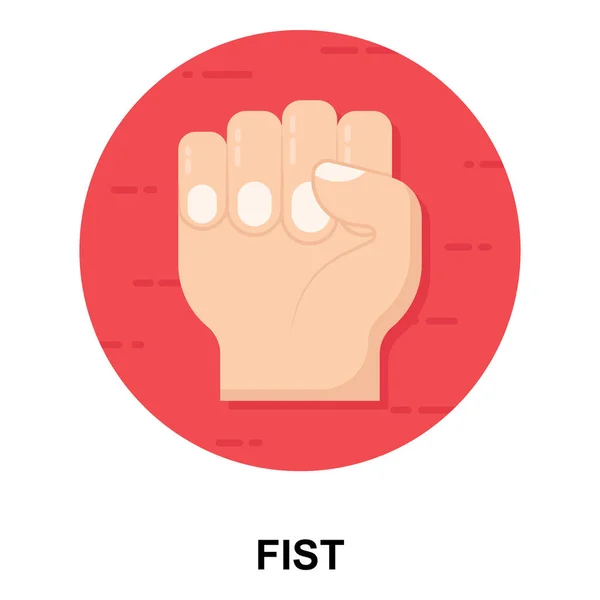Руки Пальцы Согнуты Ладони Кулак Значок Плоской Конструкции — стоковый вектор