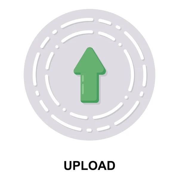 Upward Direction Arrow Upload Icon Flat Design — ストックベクタ